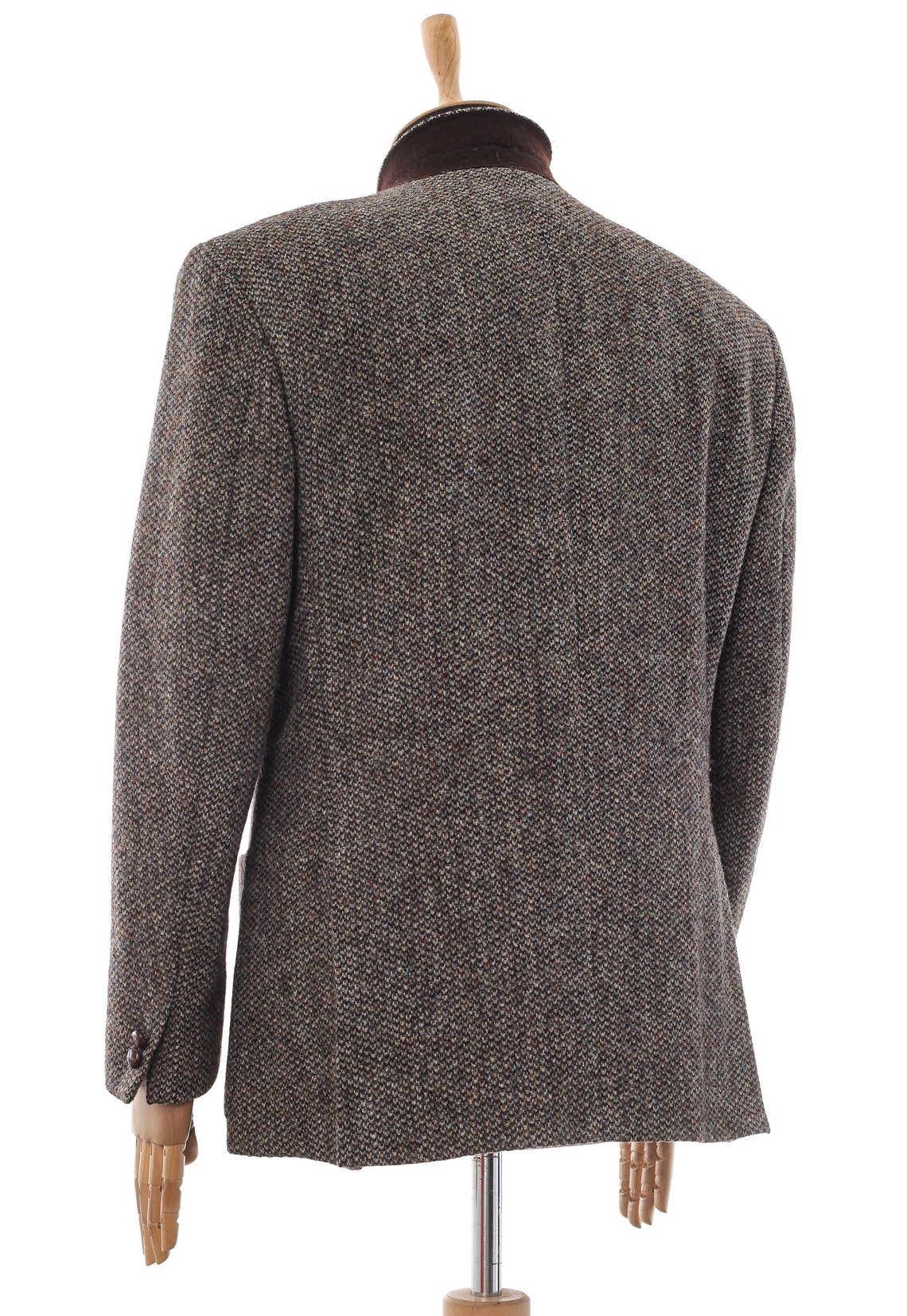 Mens HARRIS TWEED Blazer Coat Jacket Wool Herringbone Brown | Etsy