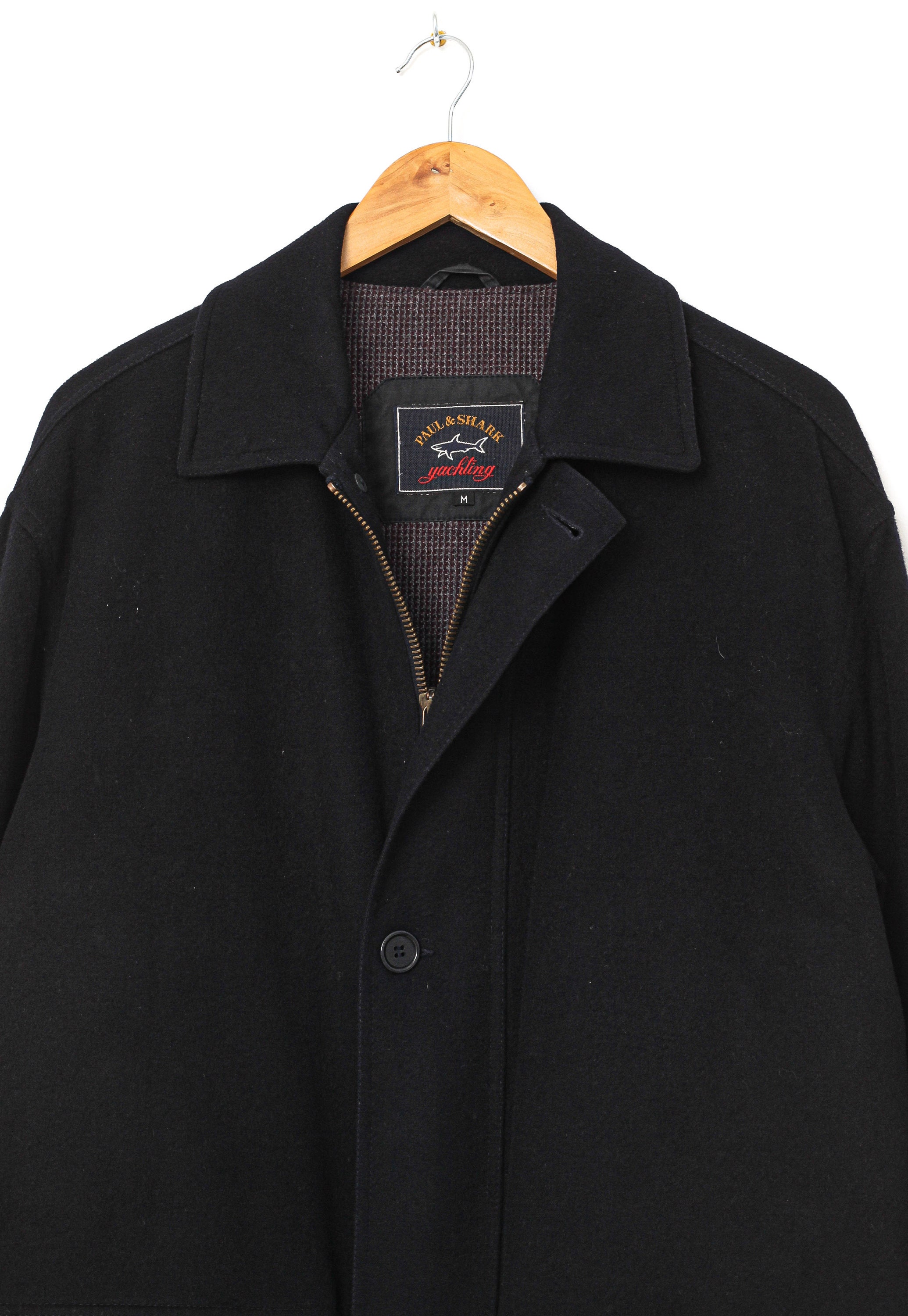 Mens PAUL & SHARK Coat Jacket Wool Alpaca Black Size M | Etsy