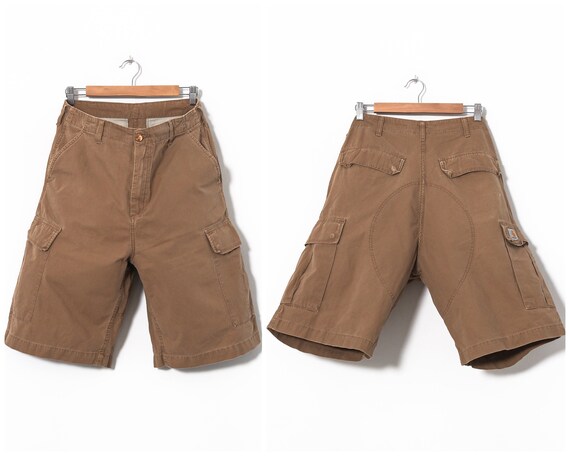 90s Vintage Mens CARHARTT Bermuda Cargo Shorts Bro