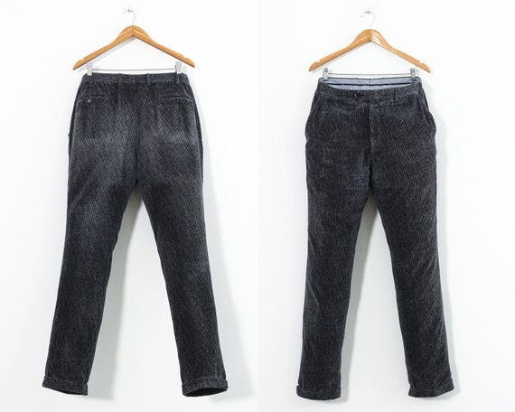 Mens BRIONI Corduroy Pants Trousers Grey Size 56 W