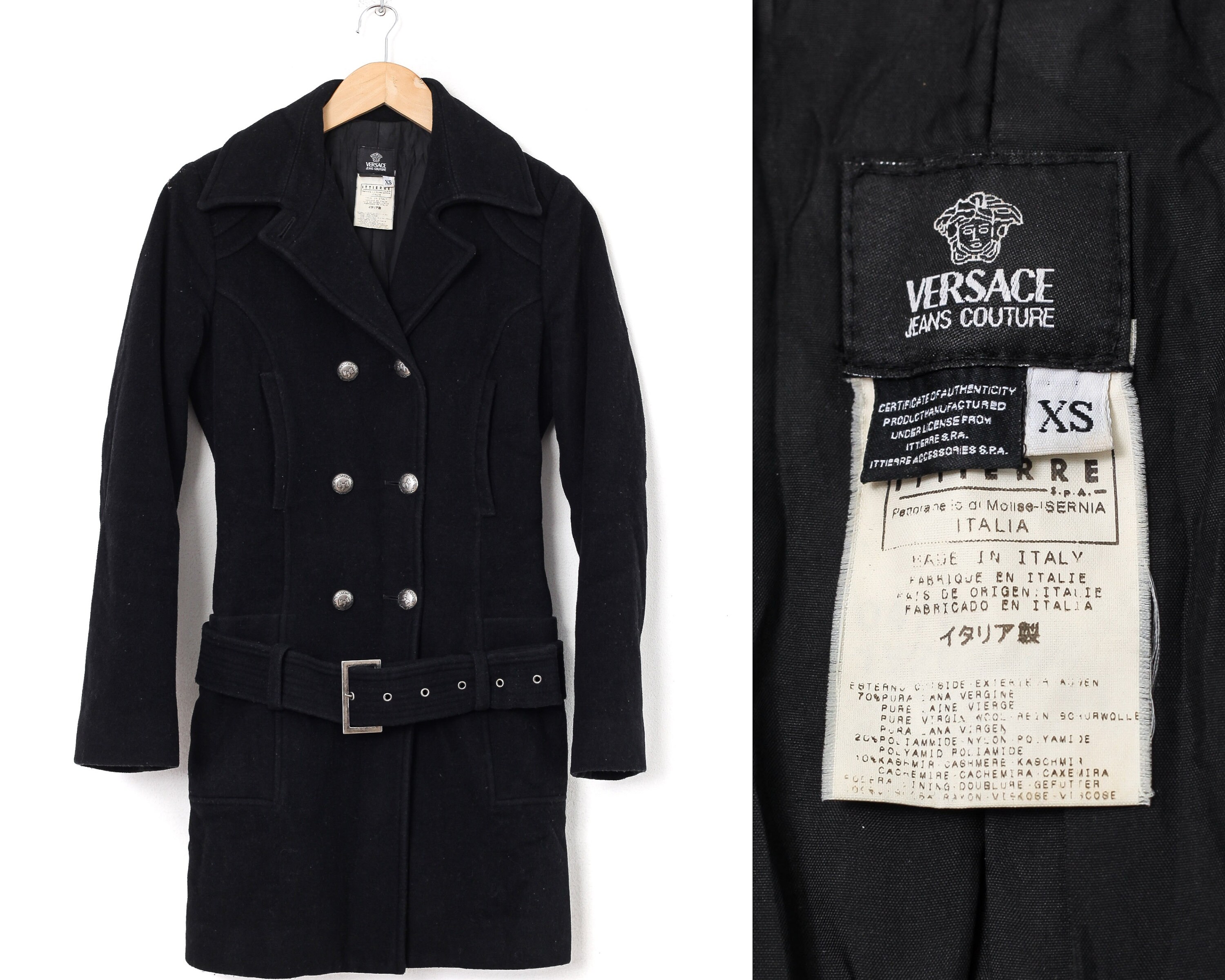 versace peacoat