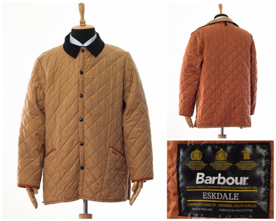 Mens BARBOUR Eskdale Quilted Quilt Coat Jacket Bei
