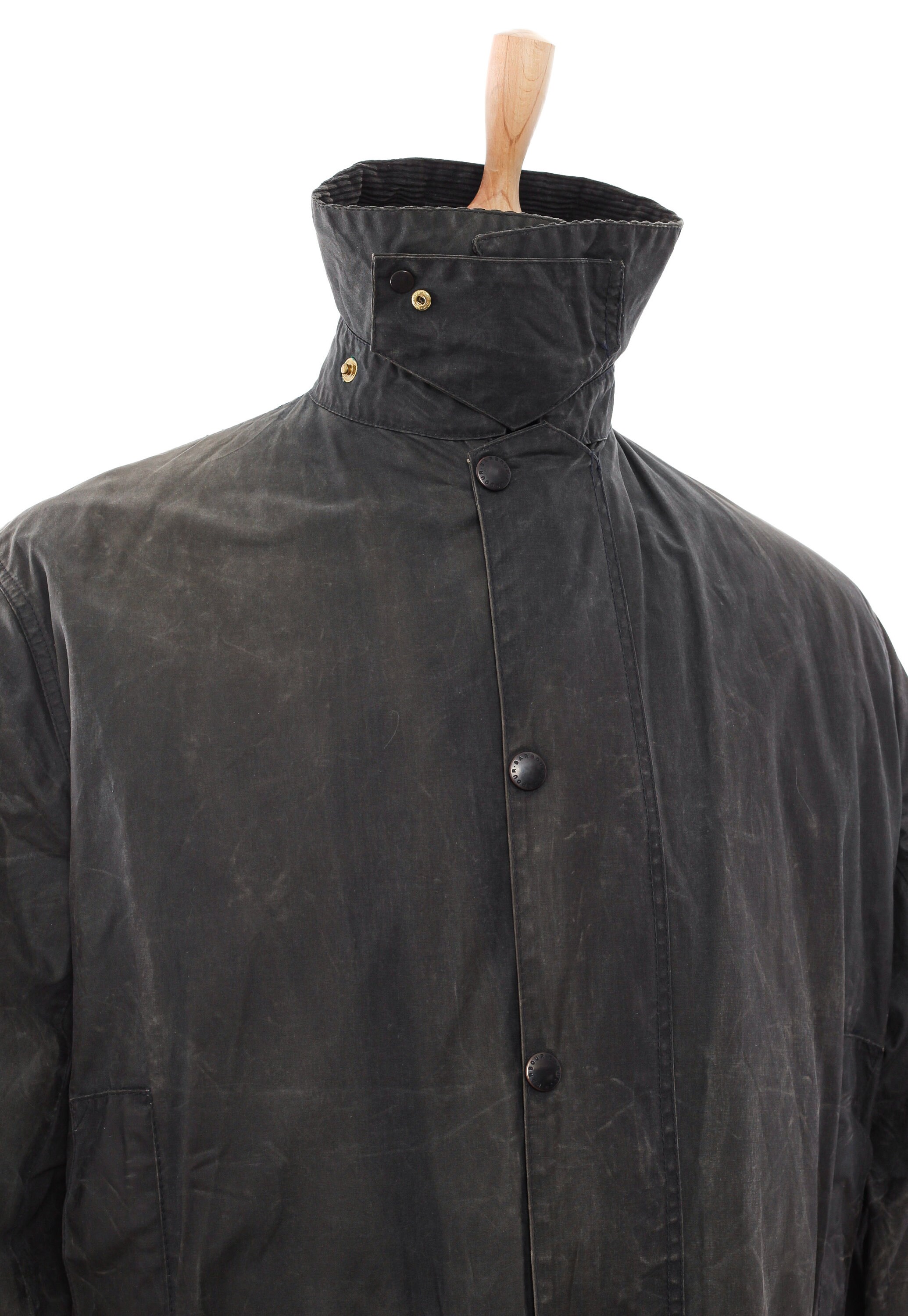 Mens BARBOUR BORDER Wax Waxed Jacket Coat Black Size C42/107cm Etsy