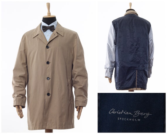 Mens CHRISTIAN BERG Coat Jacket Beige Size XL, men