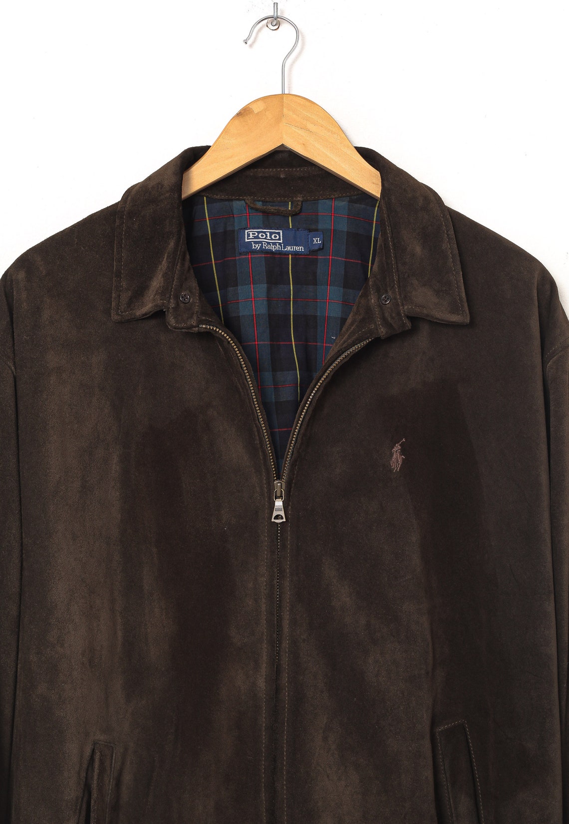 Vintage Mens POLO RALPH LAUREN Suede Leather Harrington Jacket Etsy