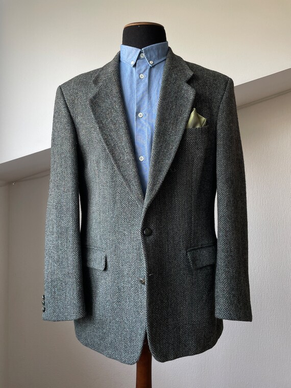 Vintage Mens HARRIS TWEED Blazer Sport Coat Jacke… - image 2