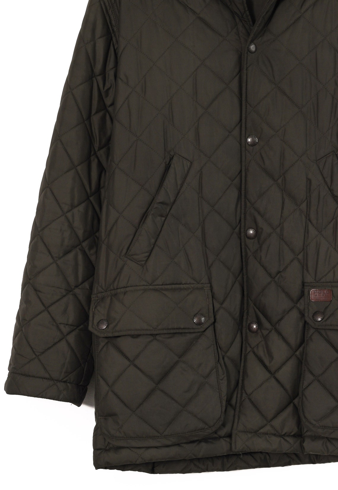 Vintage Mens POLO RALPH LAUREN Quilted Quilt Jacket Coat Green Etsy