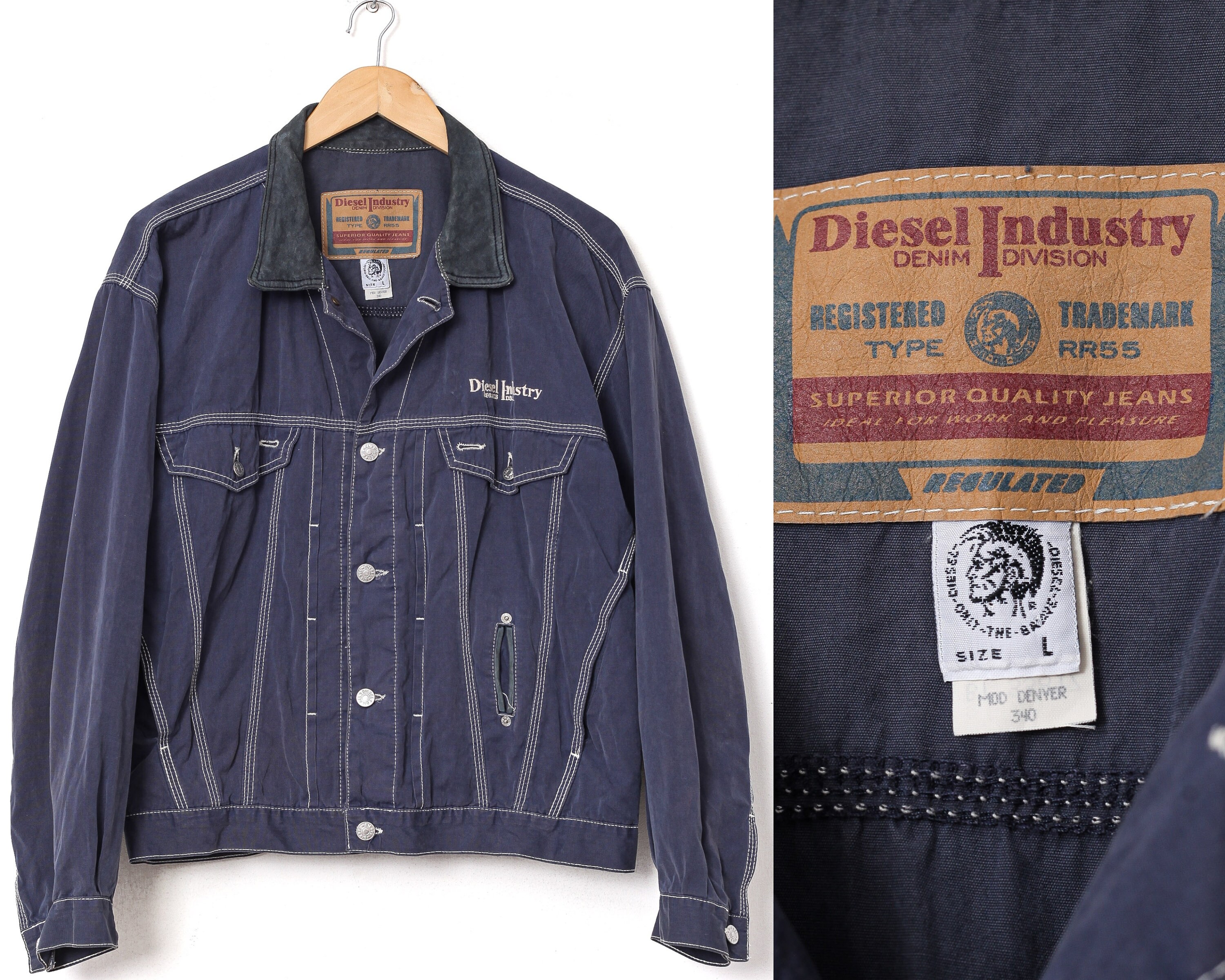 90s Vintage Mens DIESEL Jacket Trucker 