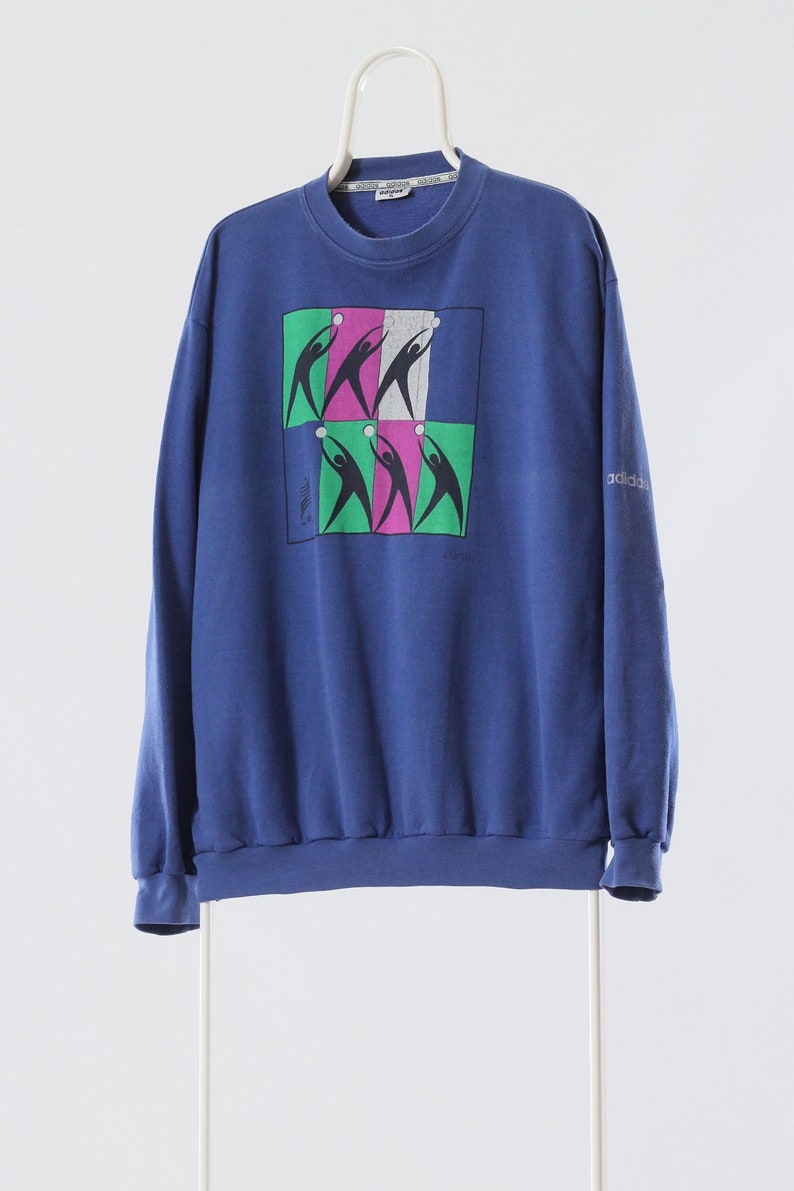 adidas originals 90's colour block high neck crew sweatshirt