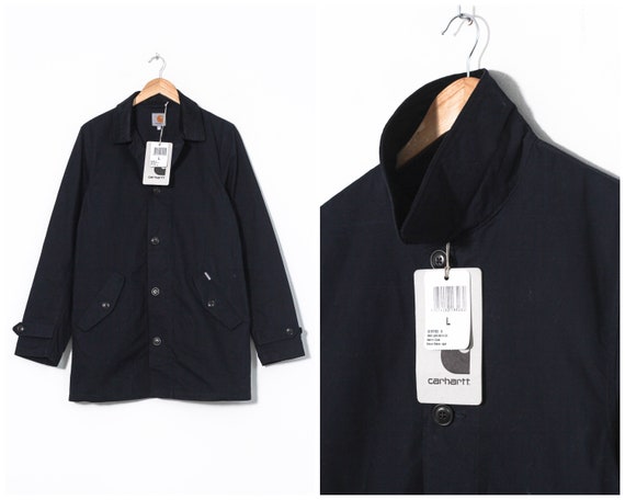Mens CARHARTT Martin Coat Jacket Black Size L