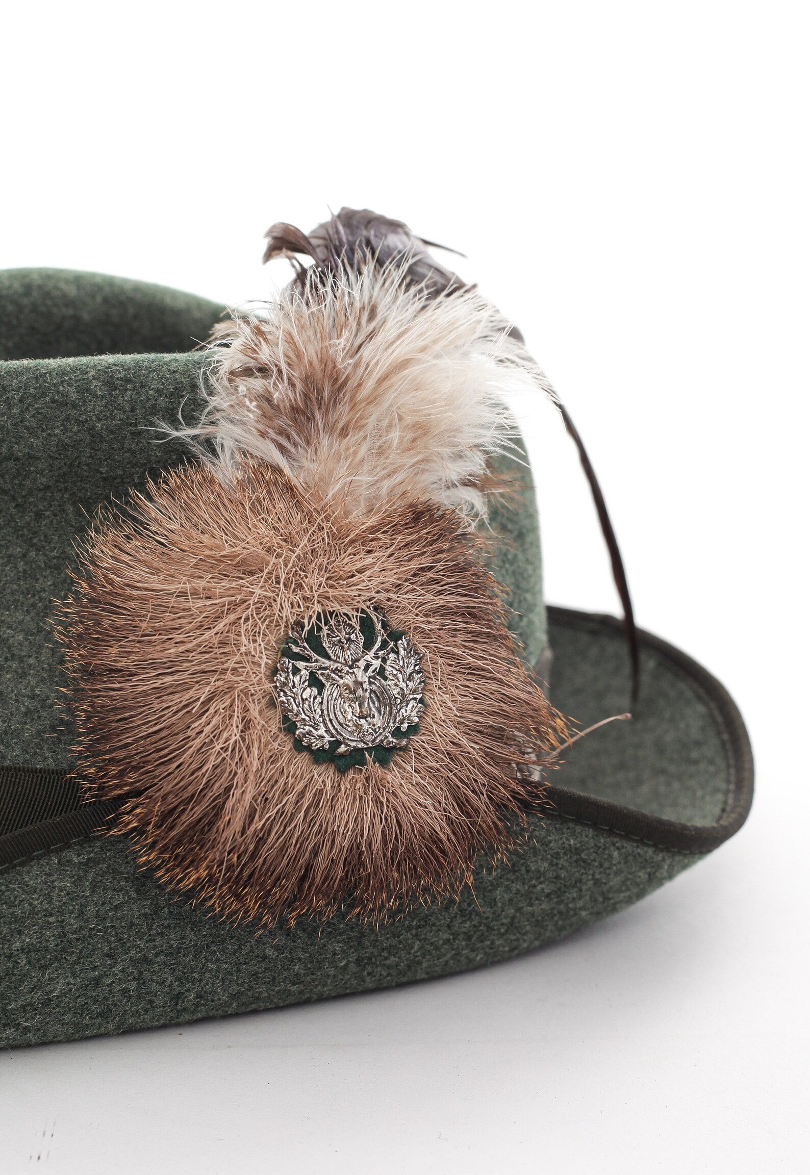 60s 70s Vintage Mens Hunting Shooting Fedora Cap Hat Green Etsy