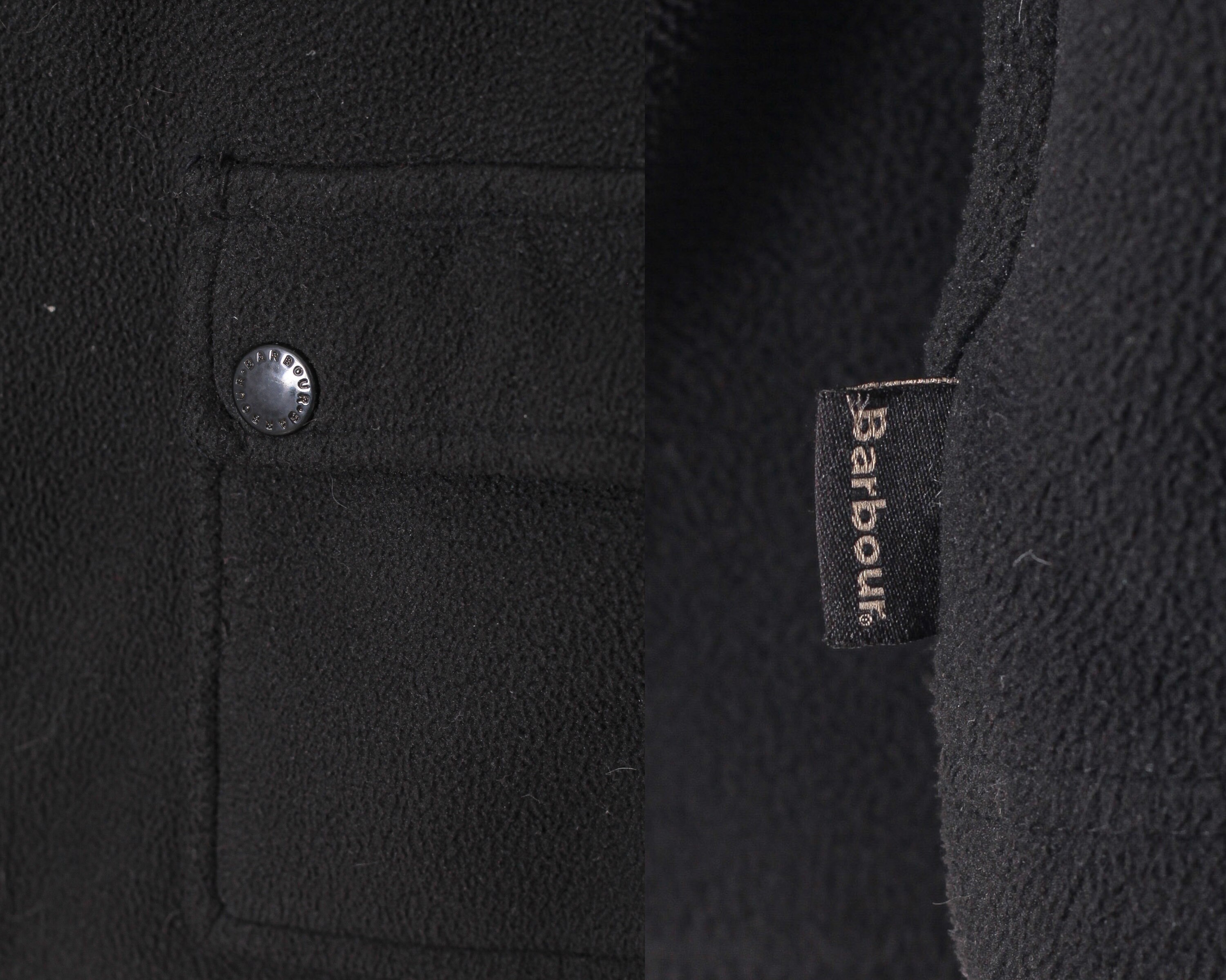 Women's BARBOUR Fleece Jacket Sweater Hooded Zip Up Black Etsy