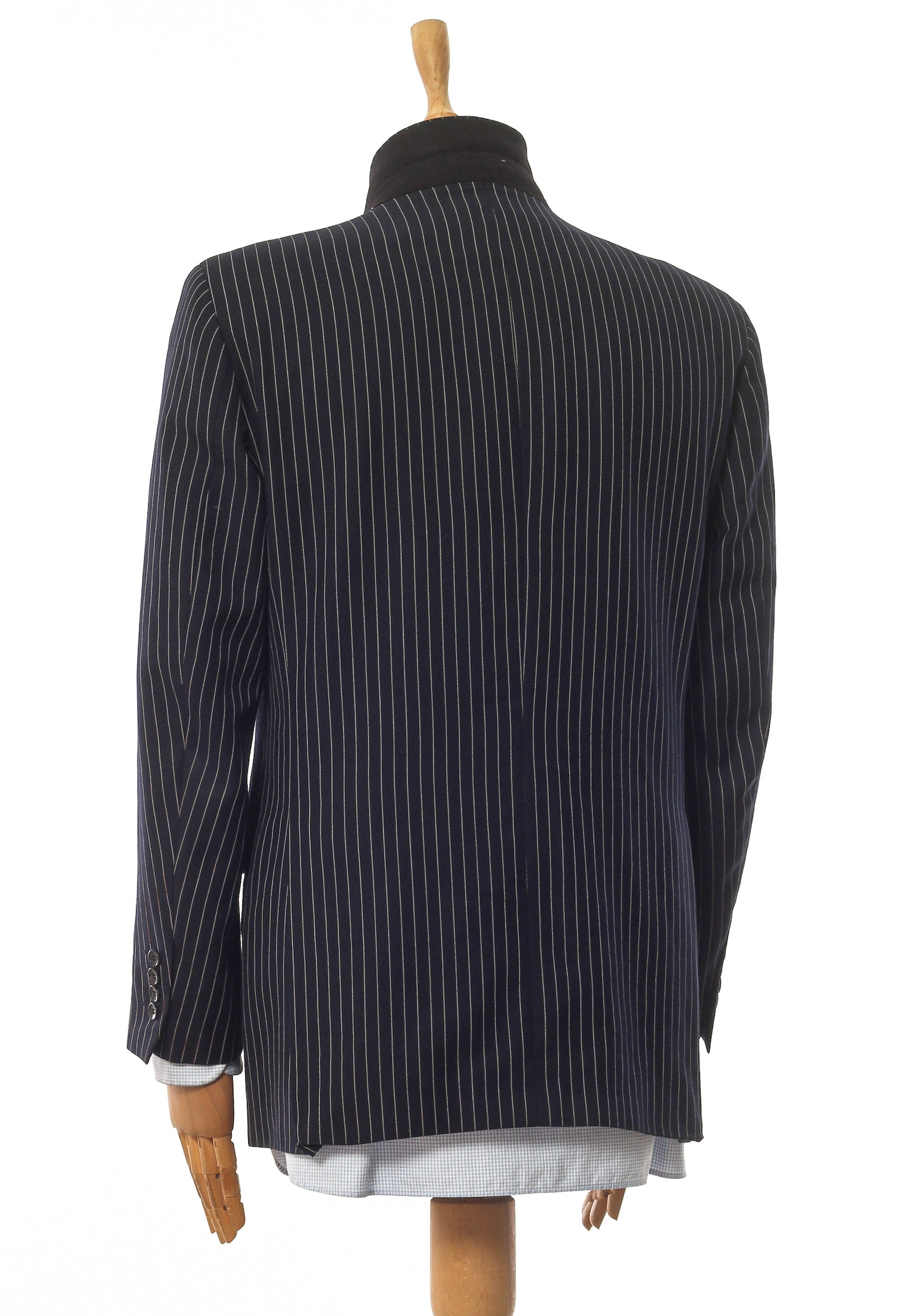 Mens CHRISTIAN DIOR Blazer Coat Jacket Wool Striped Navy Blue Etsy