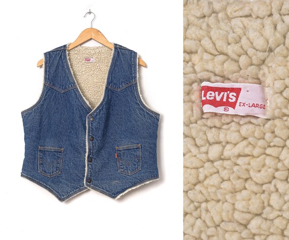 70s Vintage Mens LEVIS Sherpa Denim 