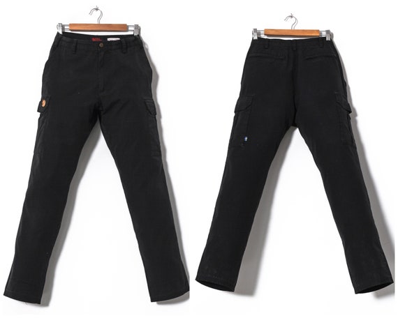 Mens FJALLRAVEN Cargo Pants Trekking Outdoor Black
