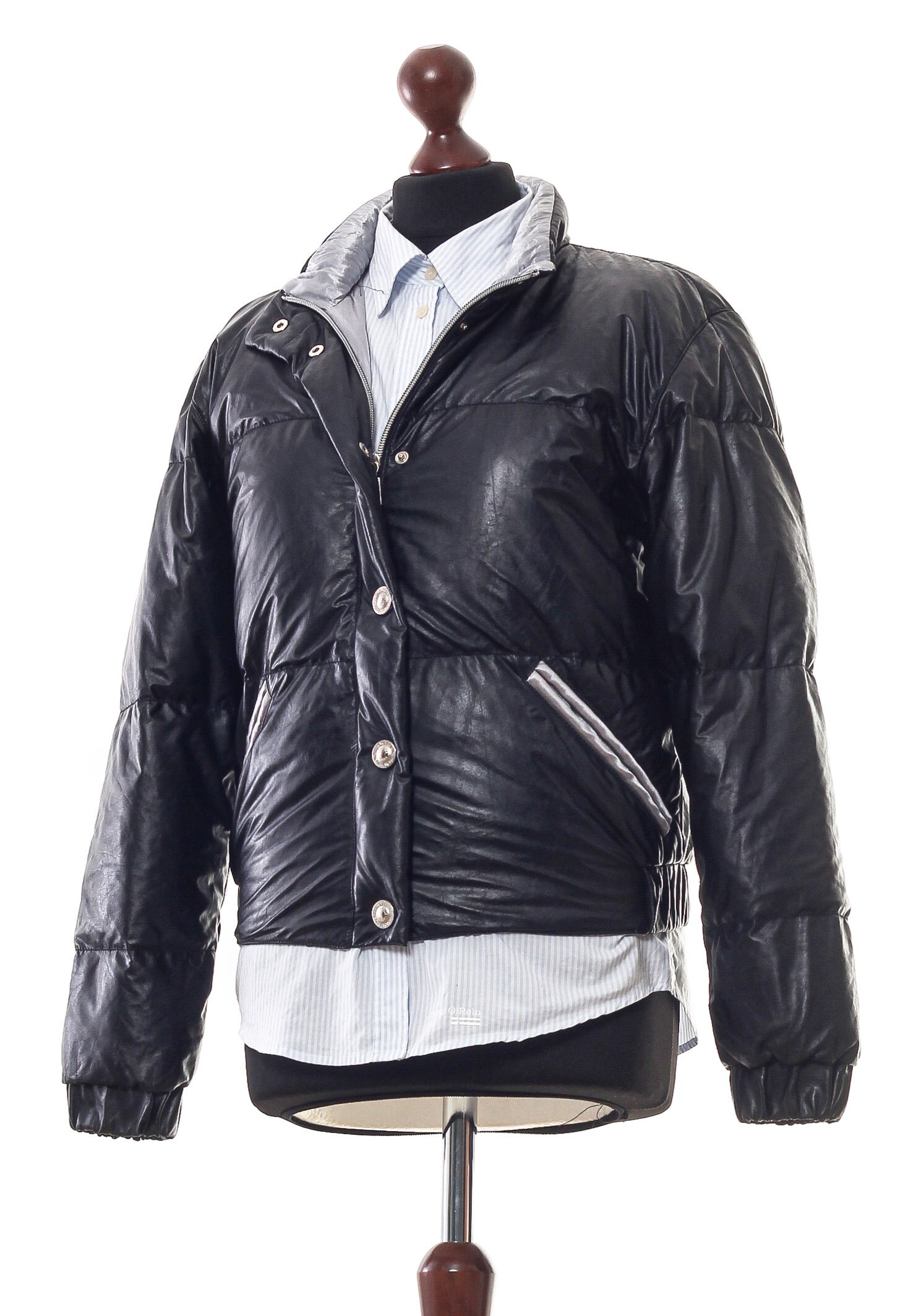 Women's VERSACE V2 Puffer Puffa Jacket Coat Black Size IT Etsy