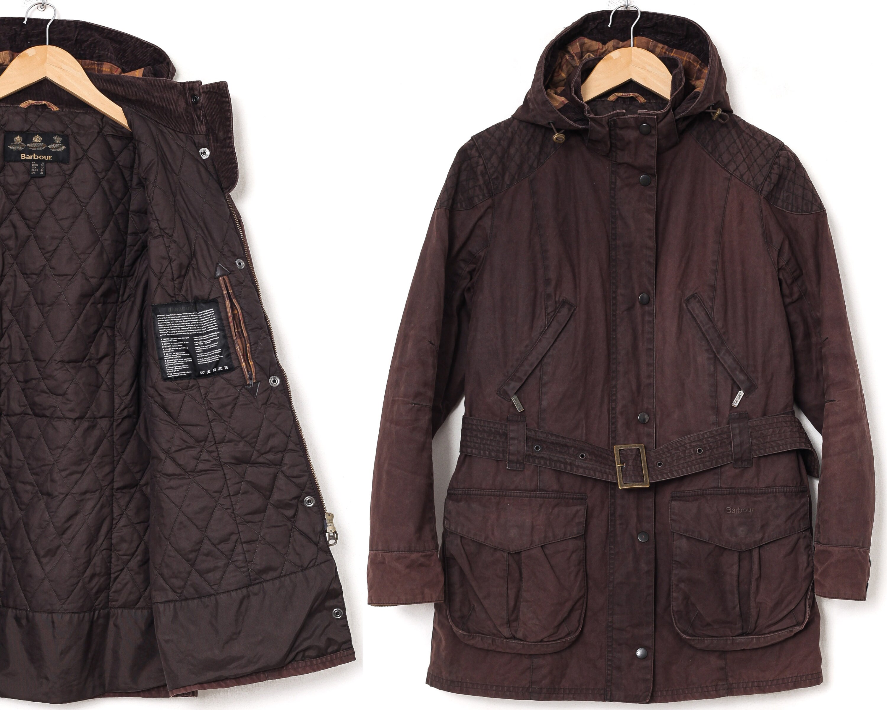 barbour belted womens jacket