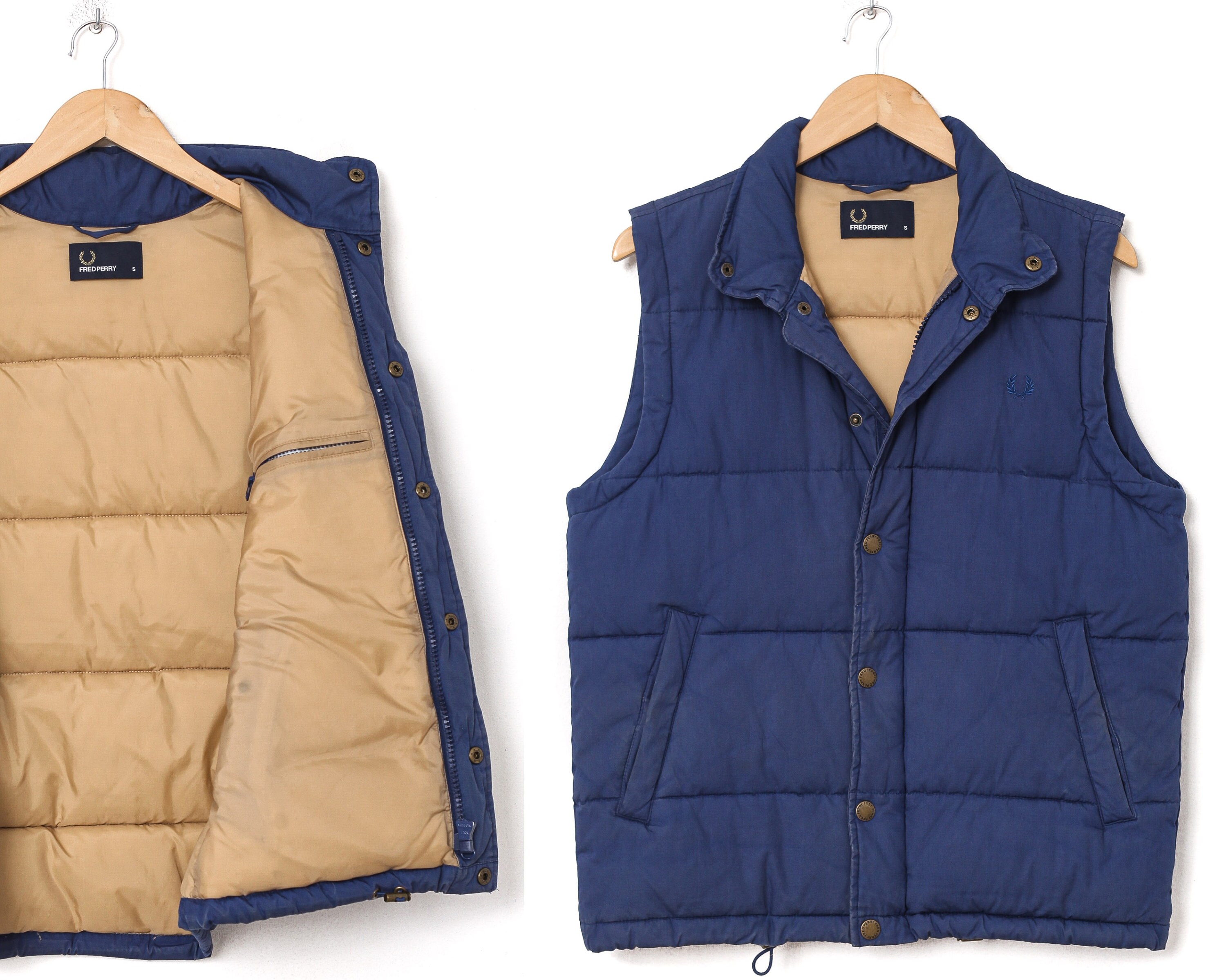 Vintage Mens FRED PERRY Puffer Vest 