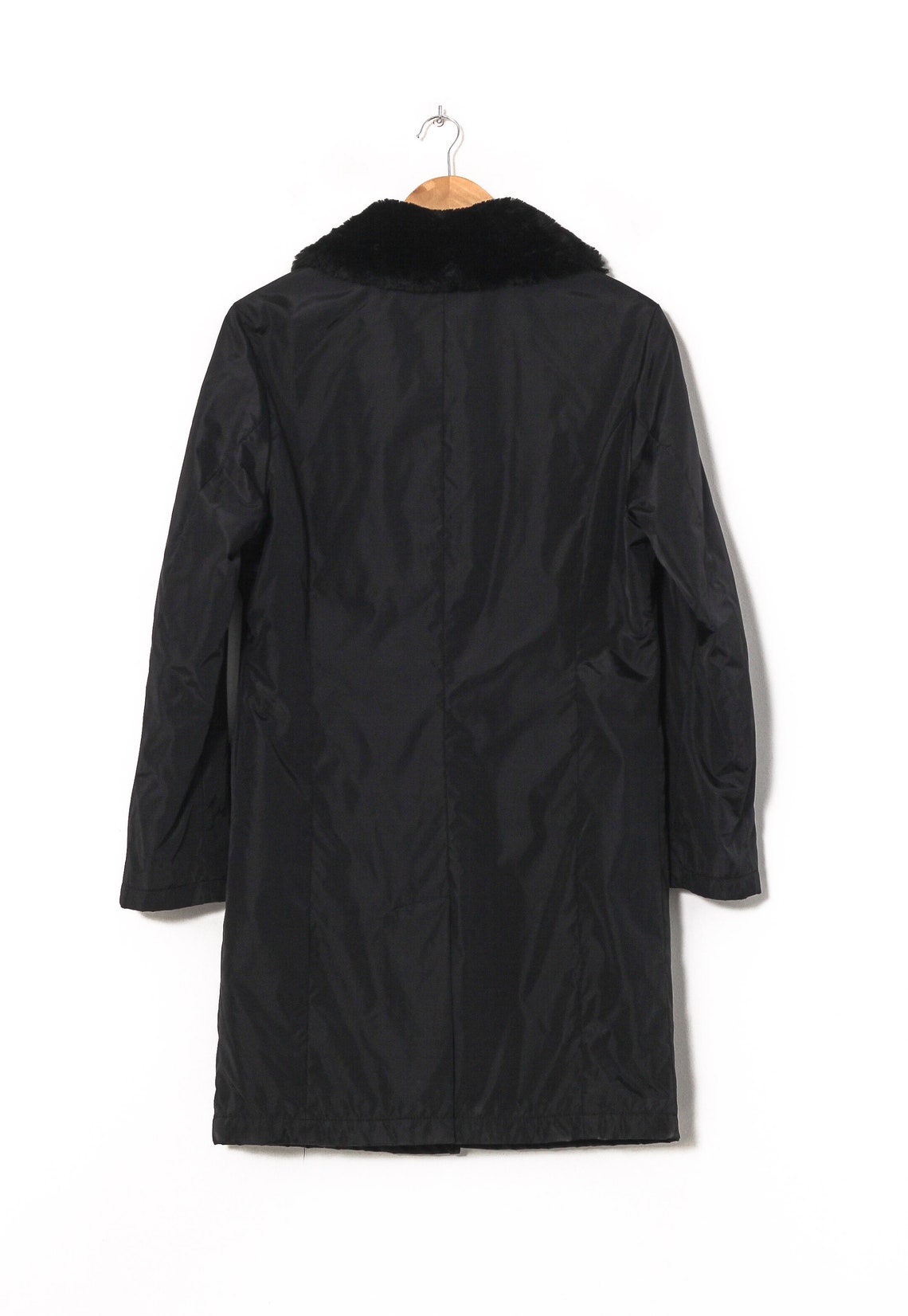 Women's THOMAS BURBERRY Over Coat Jacket Padded Black Size | Etsy