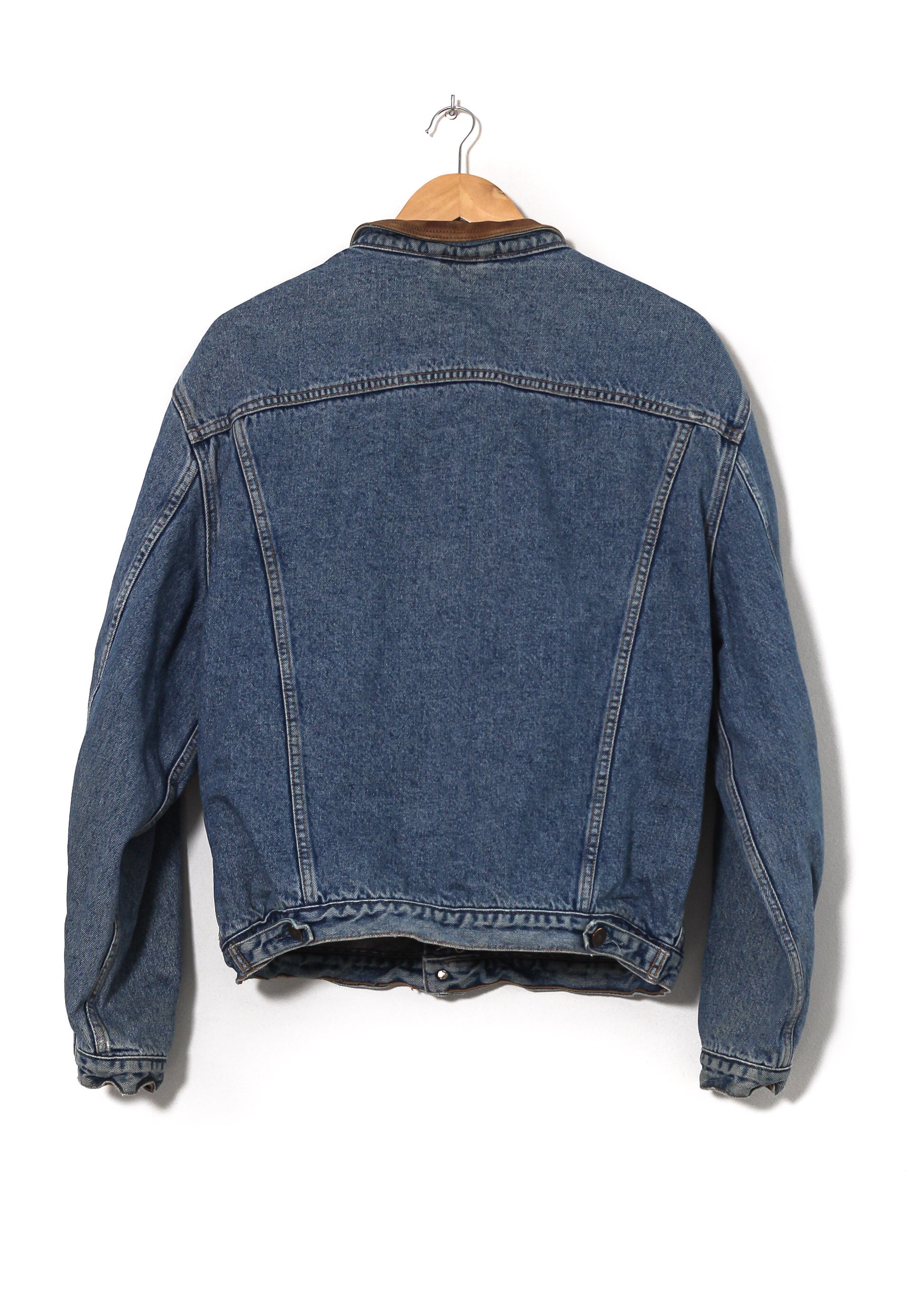 80s Vintage Mens LEVIS Denim Jacket Trucker Lined Blue Size L | Etsy