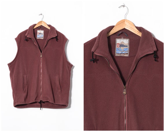 90s Vintage Mens FJALLRAVEN Fleece Vest Gilet Purp