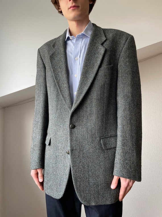 Vintage Mens HARRIS TWEED Blazer Sport Coat Jacke… - image 1