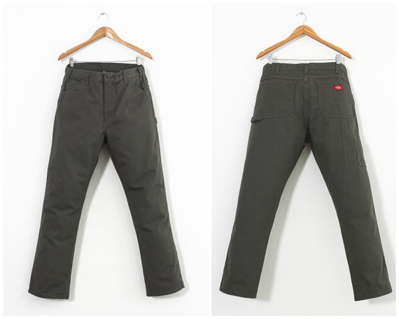 Vintage Mens DICKIES Workwear Pants Trousers Khaki