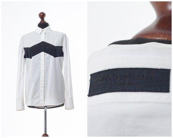 Women's BURBERRY PRORSUM Top Button Down Shirt Lon