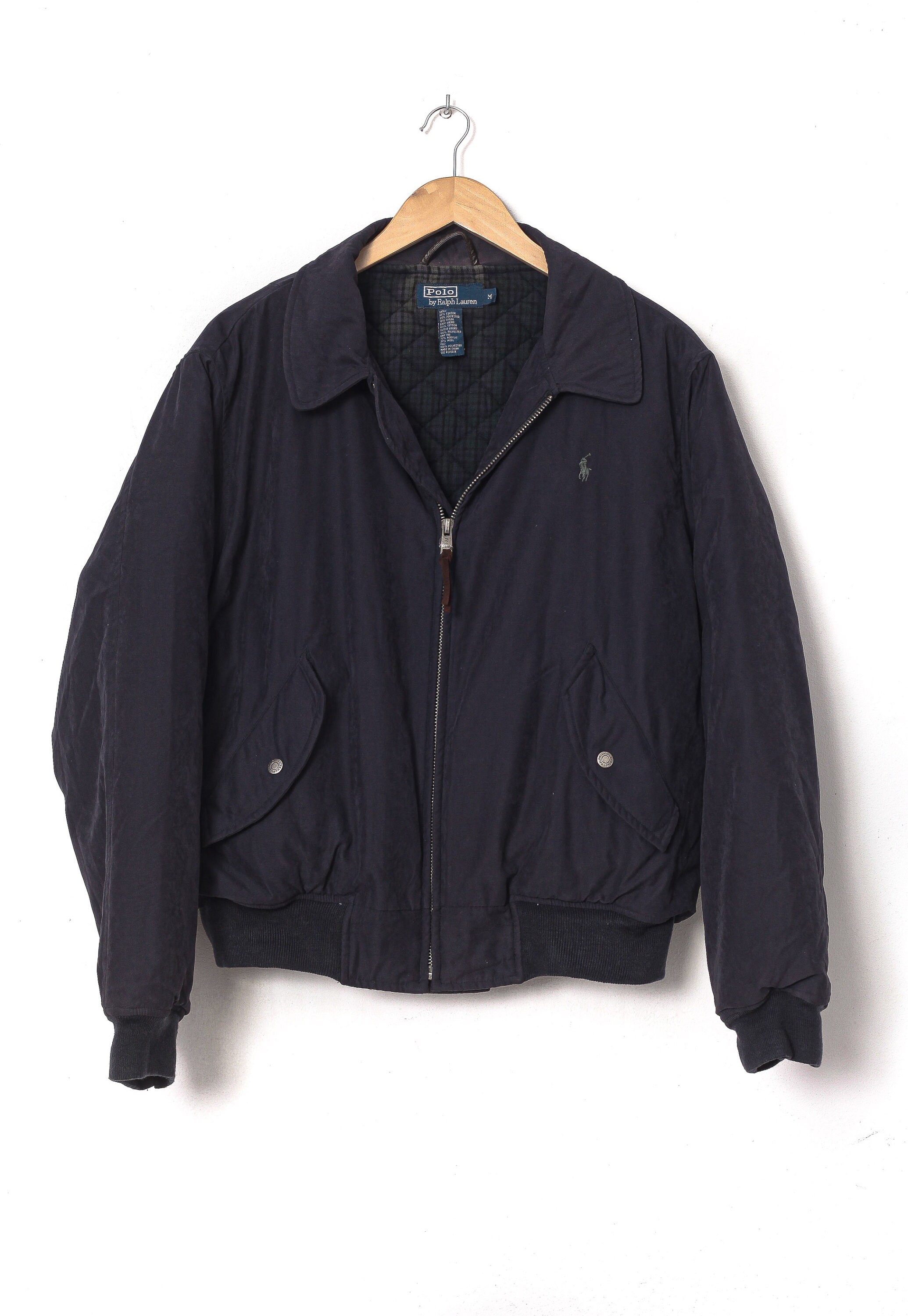 Vintage Mens POLO RALPH LAUREN Flight Bomber Jacket Navy Blue Etsy