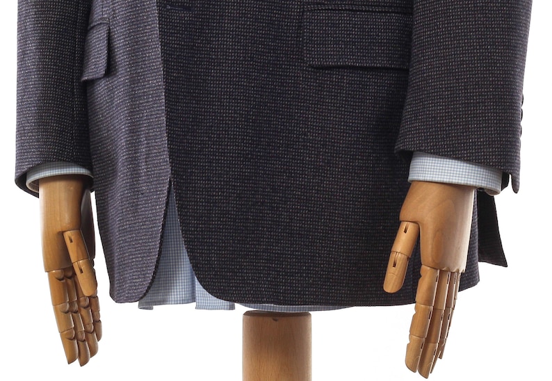 Mens CANALI Blazer Coat Jacket Wool Herringbone Grey Size 44 54