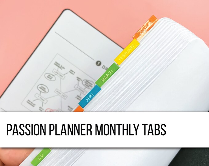 Monthly Tabs Multicolor Palette Passion Planner Stickers Etsy