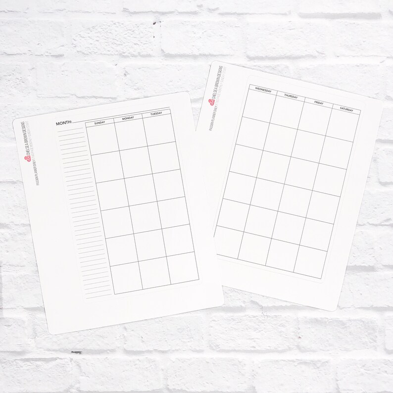 Monthly Insert for Passion Planner Daily Two Page Month Etsy