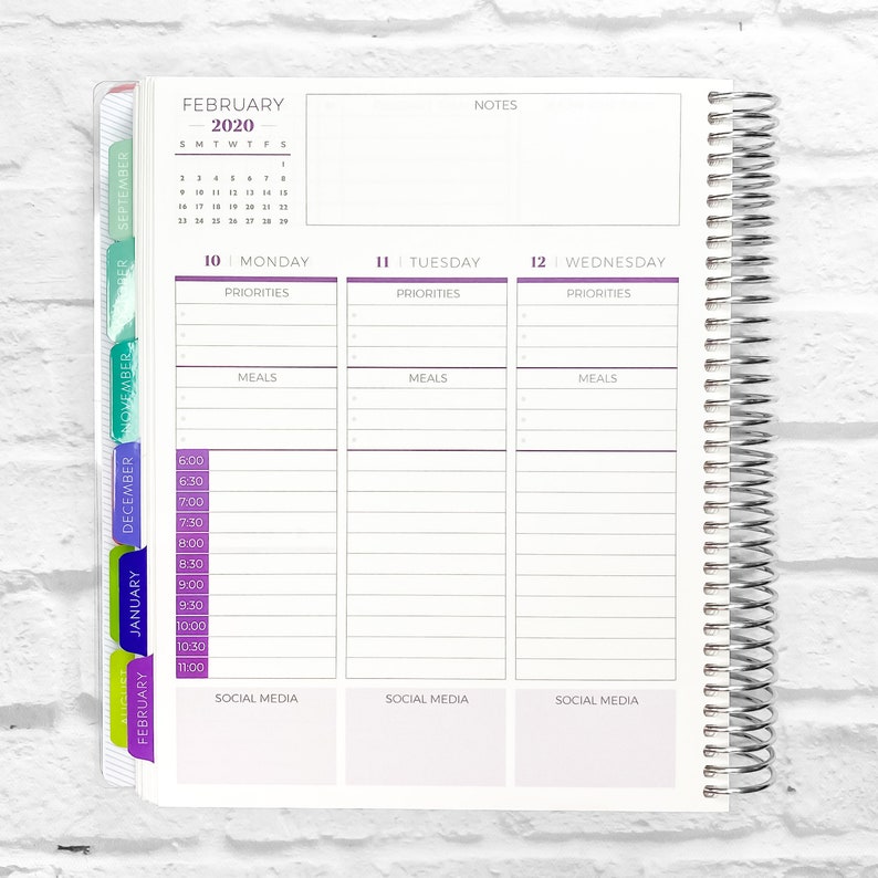 Hourly Timeline Planner Stickers Plum Paper Planner 7x9 | Etsy