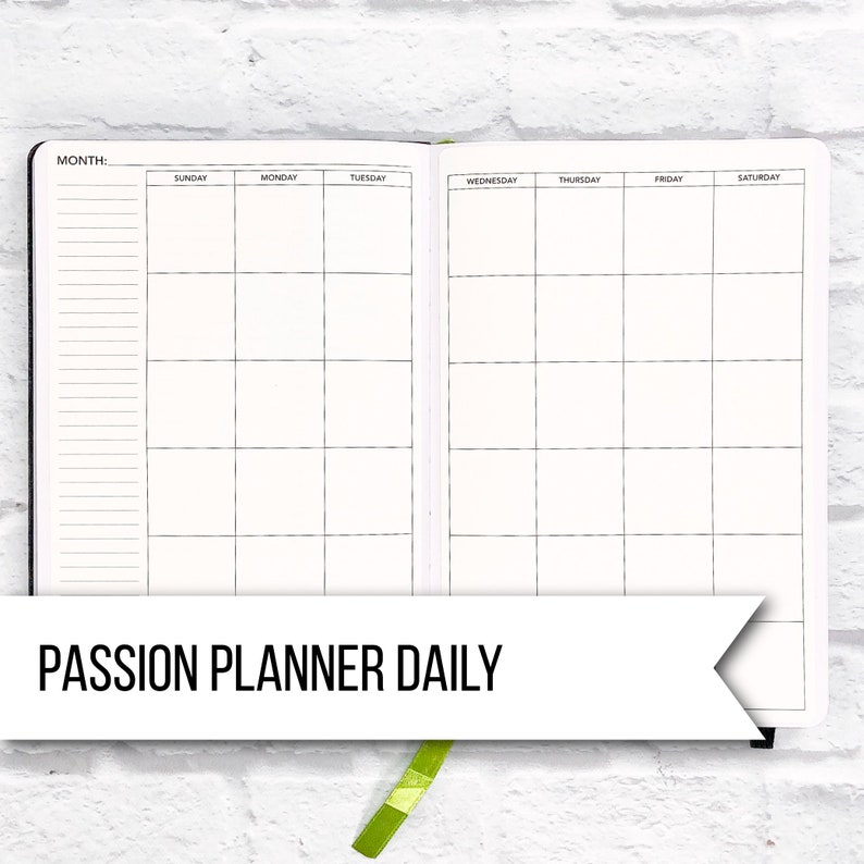 Monthly Insert for Passion Planner Daily Two Page Month Etsy
