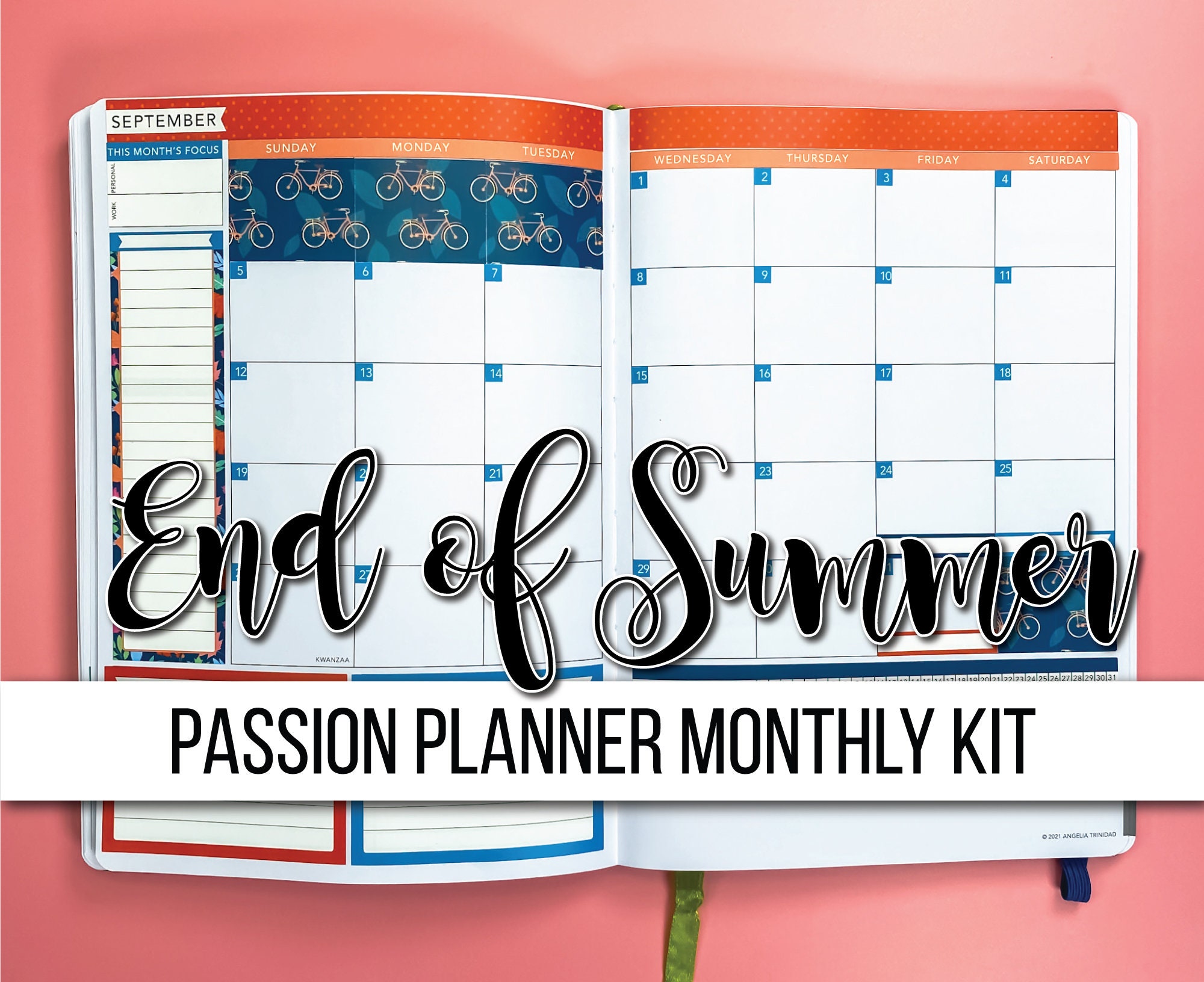 End of Summer | Monthly Passion Planner Sticker Kit | Passion Planner…