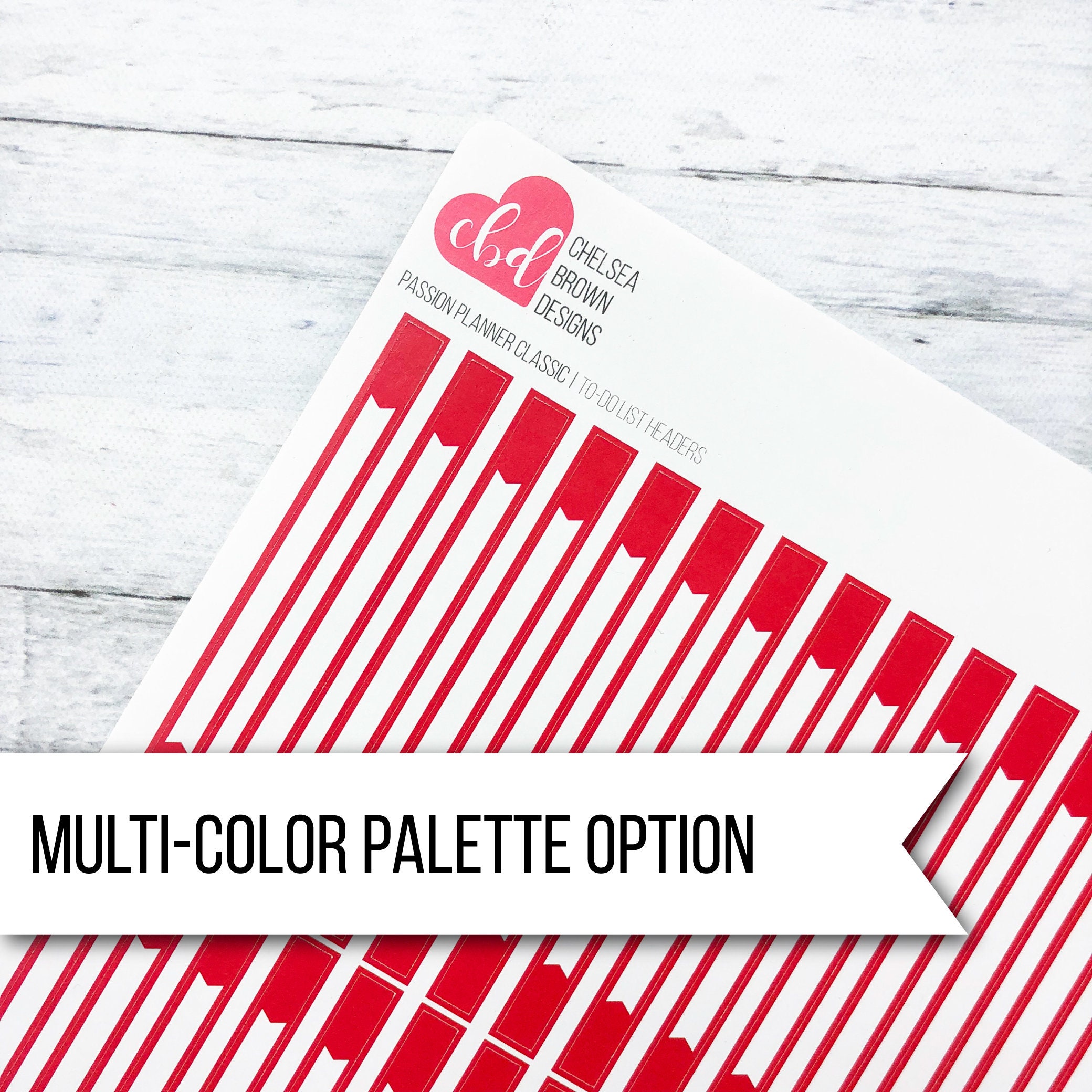 To-Do List Header Planner Stickers | Multi-Color Palette | Passion Pl…