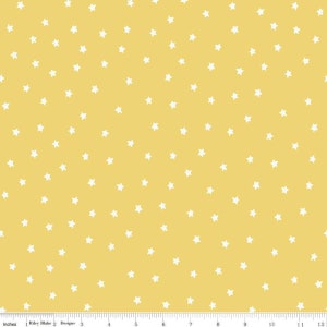 All About Christmas Stars Yellow for Riley Blake
