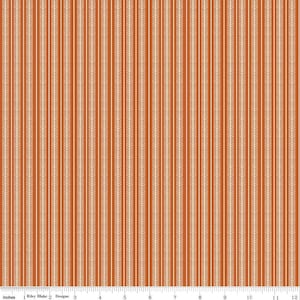May include: A seamless fabric pattern with a repeating design of thin white lines on a burnt orange background. The lines are arranged in a chevron pattern.