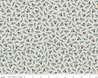 Camp Woodland Pine Cones Off White for Riley Blake