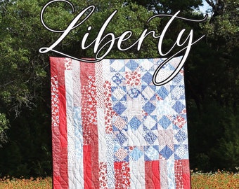 Liberty Quilt Pattern | Running Doe Quilts for Villa Rosa Designs