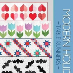 Modern Holiday Table Runners Quilt Pattern by Cluck Cluck Sew