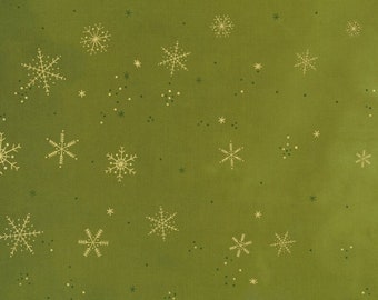 Ombre Flurries Avocado Metallic by V and Co. for Moda Fabrics