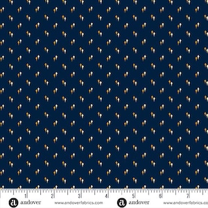 Indigo Cheddar II Kites Indigo from Andover Fabrics