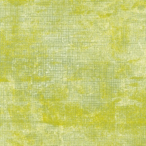 May include: A textured green and yellow fabric with a subtle grid pattern. The fabric has a slightly faded appearance, giving it a vintage look.