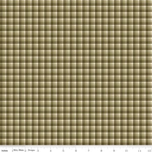The Awe of Autumn Plaid Green by Sandy Gervais for Riley Blake Fabrics