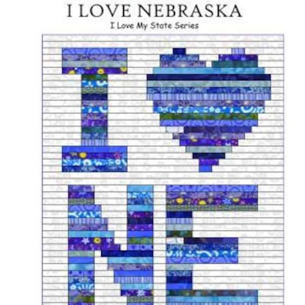 I Love Nebraska Quilt Pattern by J Michelle Watts Designs