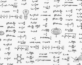Science Fair Math Equations White from Robert Kaufman