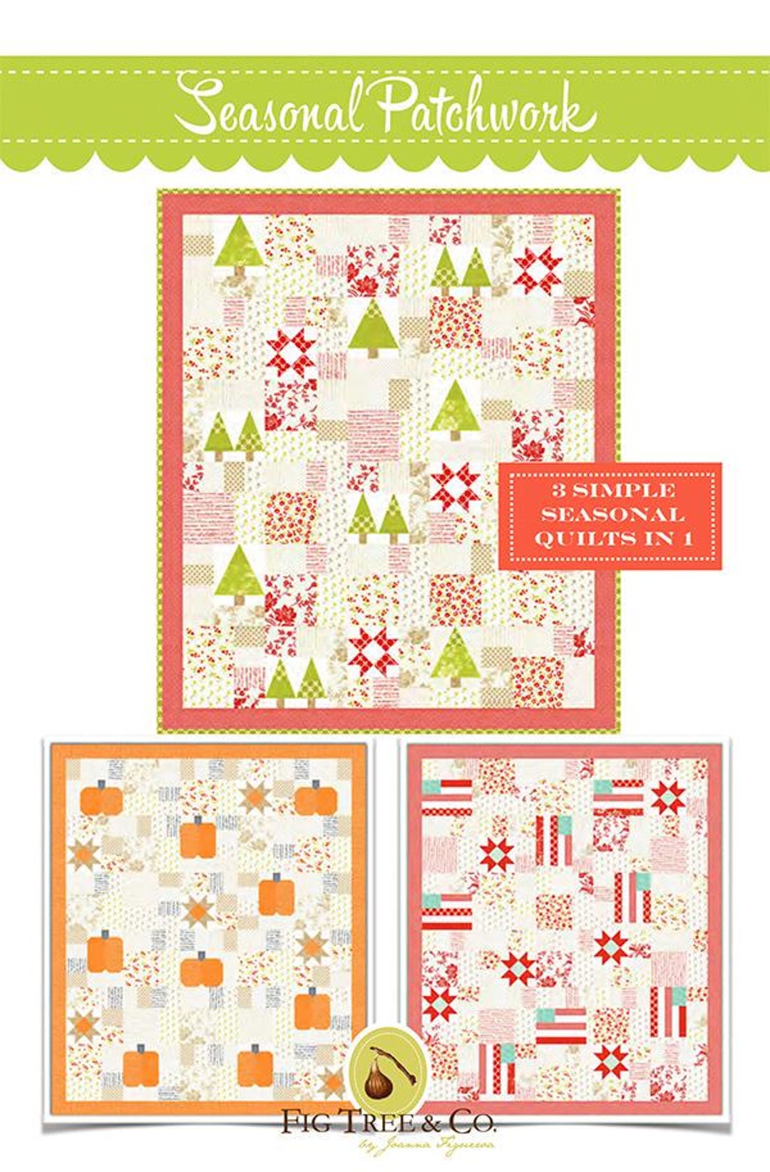 Seasonal Patchwork Quilt Pattern by Fig Tree Co. - Etsy