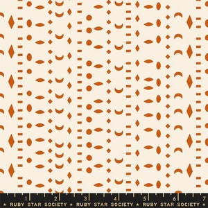 May include: A seamless pattern featuring a repeating geometric design in shades of orange and white. The pattern includes circles, diamonds, and crescent shapes.
