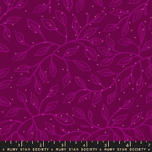 Glow Garden Wandering Vine Purple Velvet by Sarah Watts for Moda Fabrics